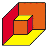 ¿Un cubo en una esquina, o una figura con una oquedad? 